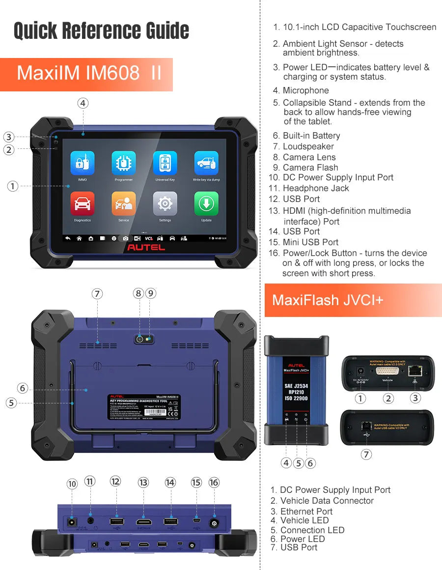 Autel MaxiIM IM608 II IMMO Key Fob Programming Tool 2 Years Updates Updated of IM608PRO XP400PRO Key Programmer Diagnostic Tool