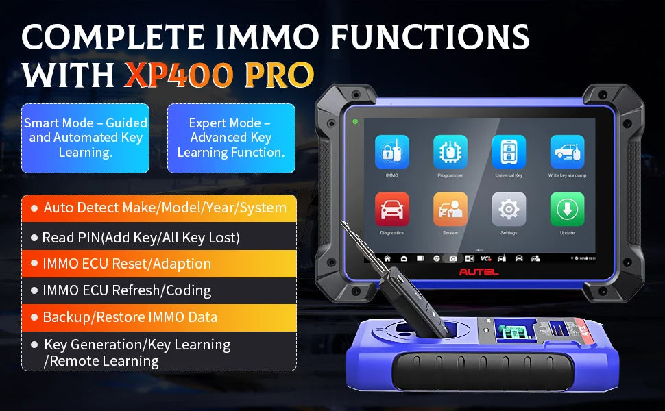 Autel MaxiIM IM608 II IMMO Key Fob Programming Tool 2 Years Updates Updated of IM608PRO XP400PRO Key Programmer Diagnostic Tool